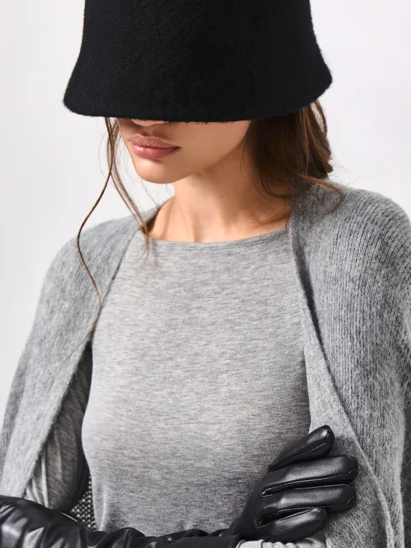 Шляпа, 58 см, единый размер, демисезонная, шерсть/нейлон, черная, Hats, image-3