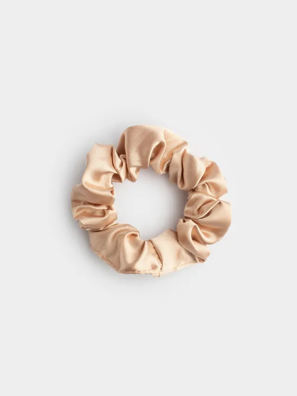 Шашқа арналған серпімді жолақ, 6 см, атласты, бежевый, Silk, image-0