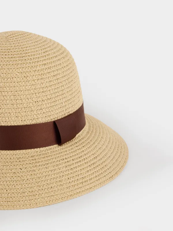 Қалпақ, бірыңғай өлшем, таспасы бар, целлюлоза/полиэстер, сарғылт-қоңыр, Banjo, image-1