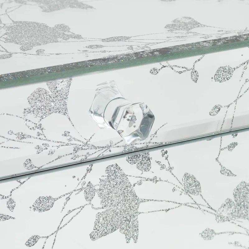 Шкатулка для украшений, 21x13 см, стекло, зеркальная, Ветви, Glossy, image-4