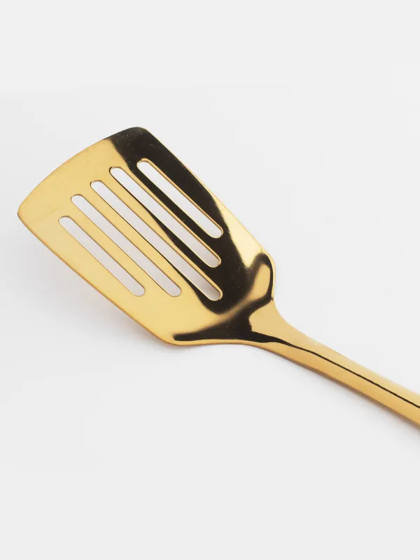 Лопатка, 27 см, с прорезями, сталь, золотистая, Palatial, image-4