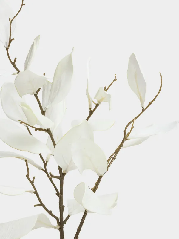 Ветка декоративная, 80 см, Белые листья, Broadleaf decor, image-2