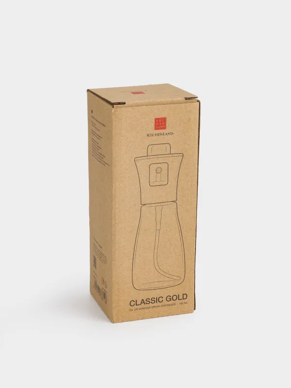 Диспенсер-спрей для масла или уксуса,160 мл, стекло/пластик, золотистый, Classic gold, image-3