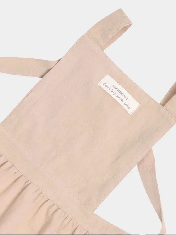 Фартук-платье детский, 57х56 см, хлопок, бежевый, Vintage kitchen, image-2