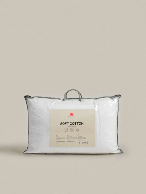Жастық, 50х70 см, мақта/микрофибра, ақ, күміс жиектері бар, Soft cotton, image-5