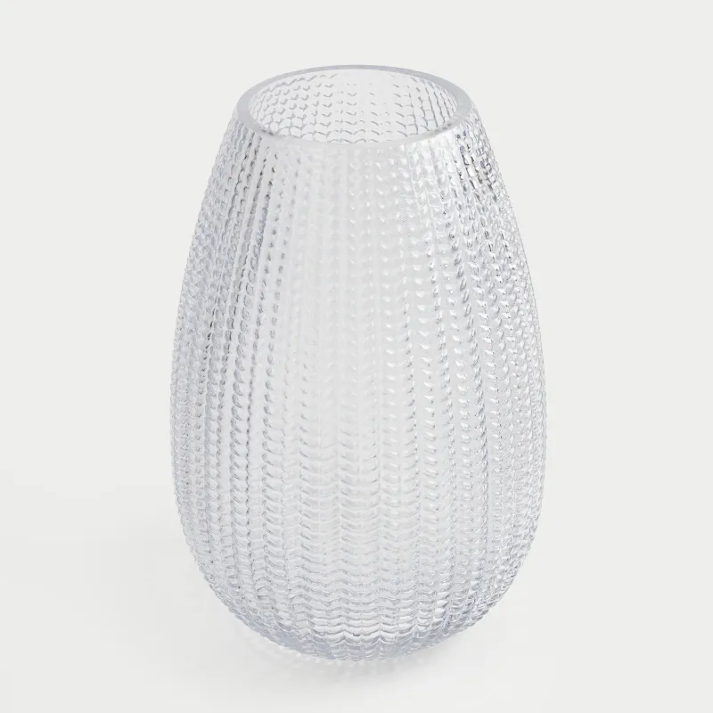 Гүл вазасы , 26 см, шыны, сұр-көк, Fantasy, image-1