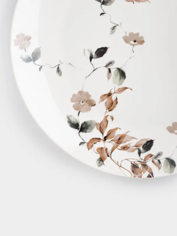 Түскі ас тәрелкесі, 27 см, фарфор N, Күзгі гүлдер, Refined floral, image-5