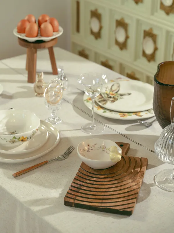 Дастархан, 170х250 см, полиэстер/зығыр, сарғылт-қоңыр, Hemstitch, image-9