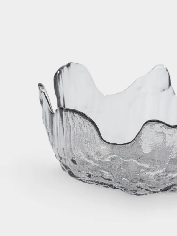 Пиала, 13х6 см, стекло, серая, Nautilus color, image-2