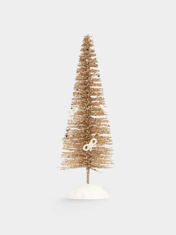 Жасанды шырша, 20 см, тұғырда, пластик, жасыл, Бантиктері бар шырша, Spruce, image-1