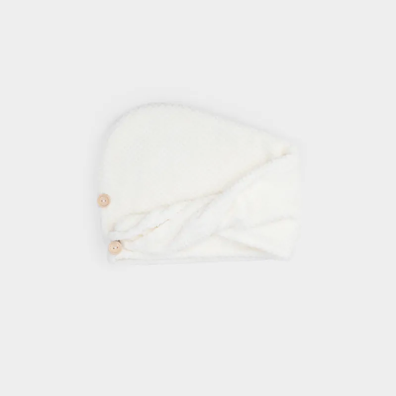 Шашқа арналған сәлде-орамал, 62х24 см, микроталшық, сүт түсті, Fiber spa