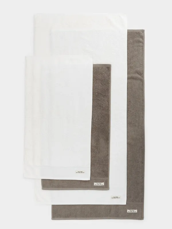 Сүлгілер жиынтығы, 50х90/70х140 см, 4 дана, мақта, құм/сүт түстес, Weltro cotton, image-1