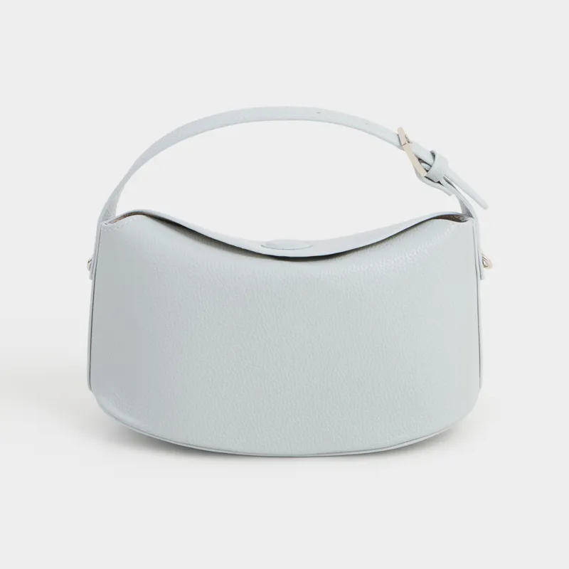 Әйелдер сөмкесі, 16х11 см, иық белдігі мен тұтқасы бар, полиуретан, ашық көгілдір, Memo