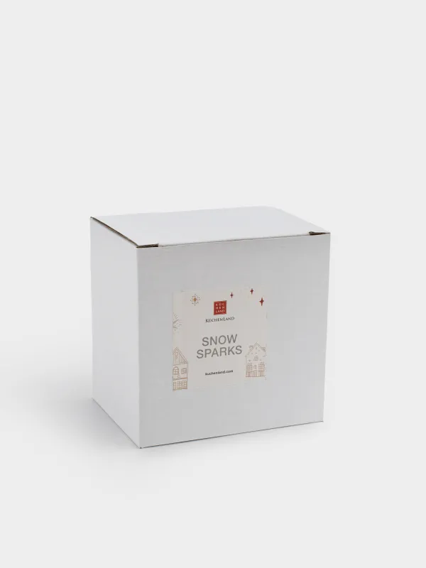 Салфетница, 8 см, керамика D, молочная, Дом, Snow sparks, image-4