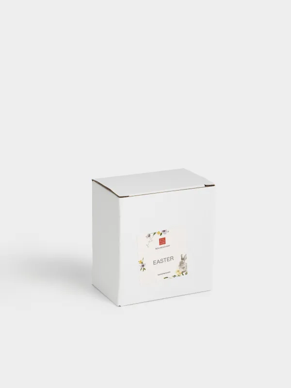 Подставка для яйца, 10 см, керамика D, серая, Кролик с цветами, Easter, image-5