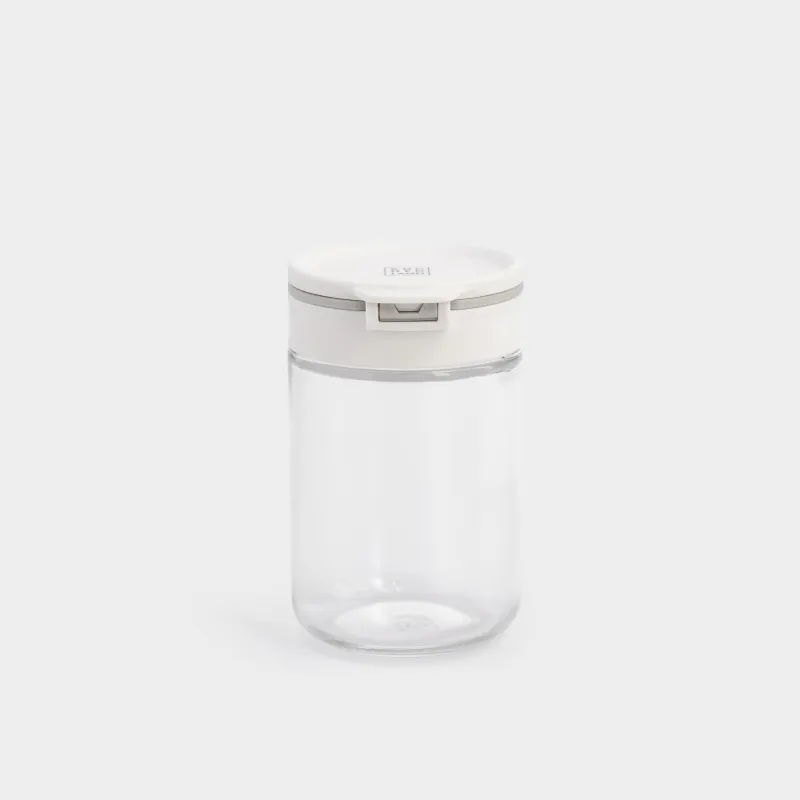 Дәмдеуіштерге арналған ыдыс, 10 см, қос қақпағы бар, шыны/пластик, сұр, Comfort light