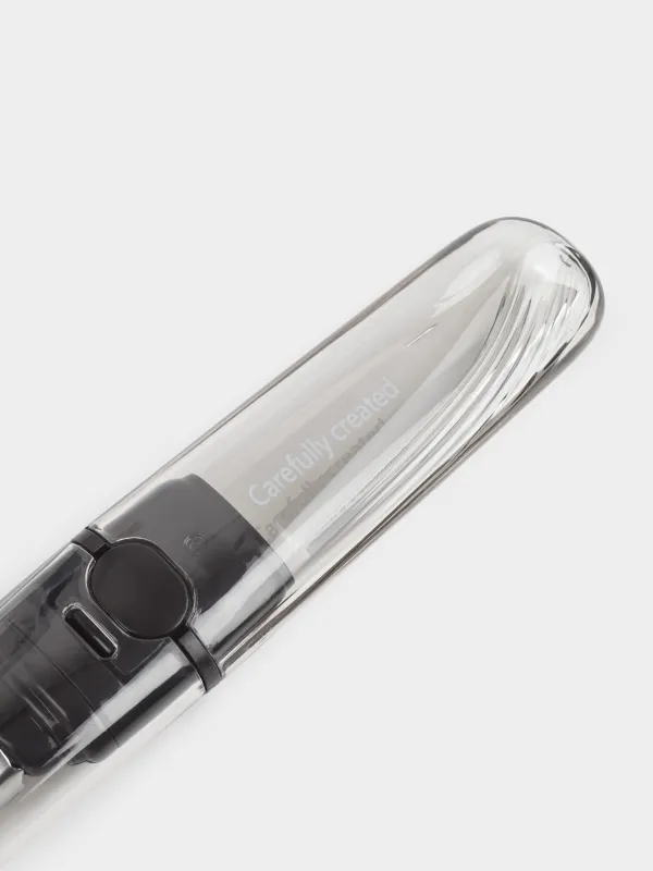 Көкөніс тазалағыш пышақ, 19 см, 2-і 1-де, қаптамада, болат/пластик, қара, Black style, image-2