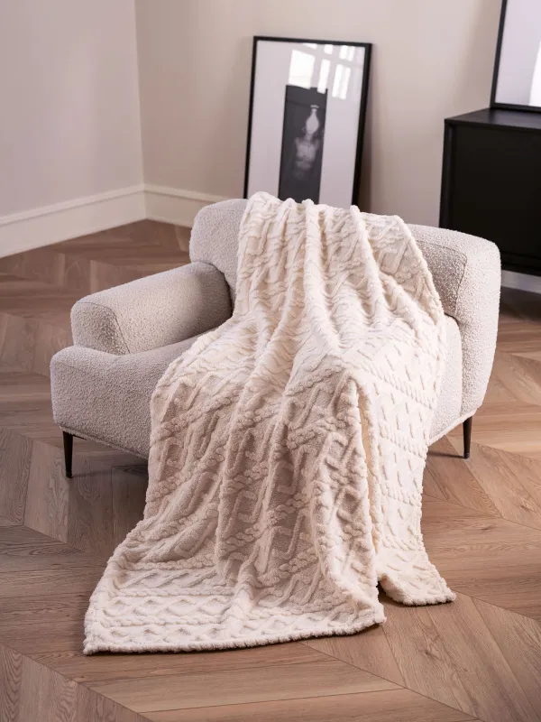 Жамылғы, 130х170 см, шерпа, сұр, Өрілген шаш, Sherpa, image-2