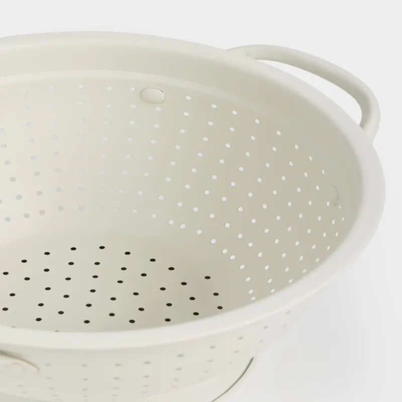 Дуршлаг, 22 см, екі тұтқасы бар, болат, сүт түстес, Soft, image-3