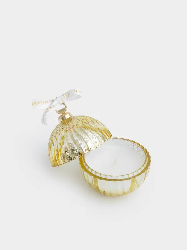 Хош иісті шам, 8х9 см, шам ұстағышта, шыны, қызыл, Хош иіс, Шар, Christmas traditions, image-1