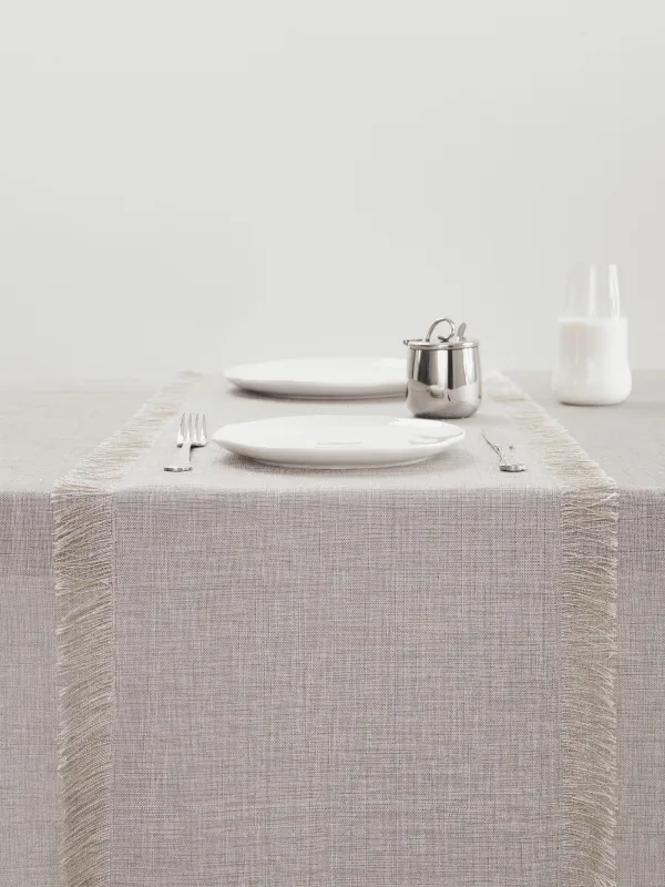 Үстел төсеніші, 40х160 см, шашағы бар, полиэстер, сұр меланж, Beverin, image-3