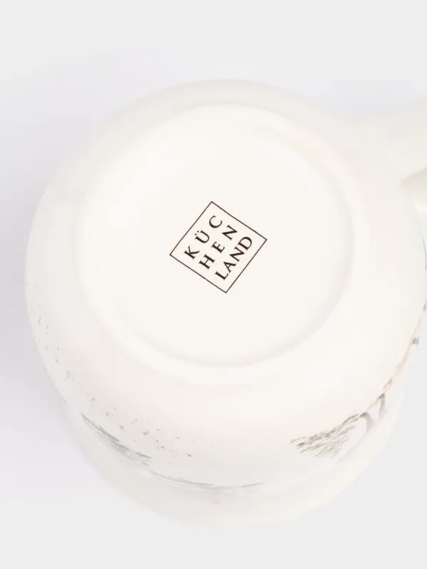 Саптыаяқ, 400 мл, керамика, ақ, Қарлы ормандағы бұғы, Woodland Story, image-3