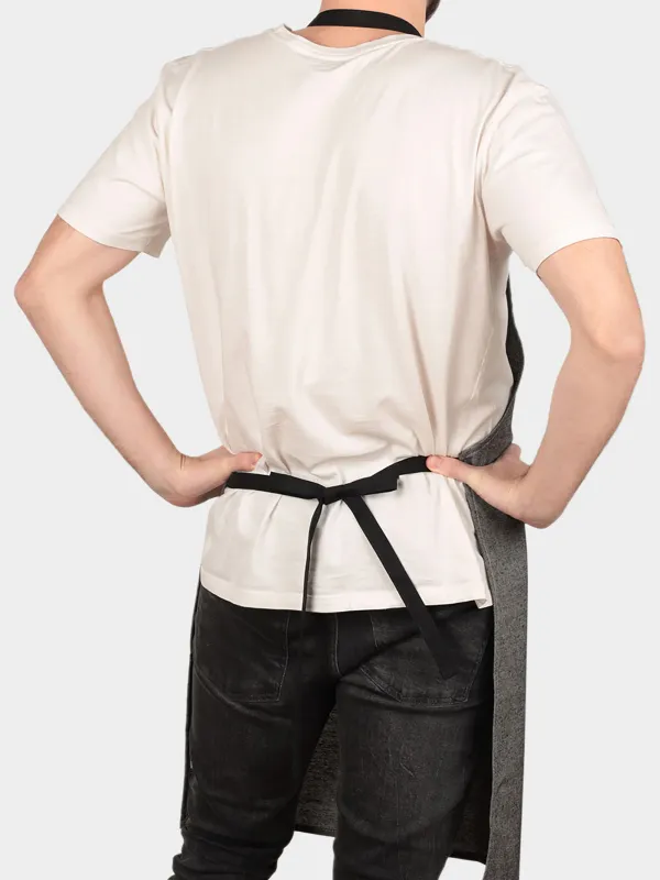 Фартук, 65х85 см, полиэстер/хлопок, темно-серый, Melange, image-2