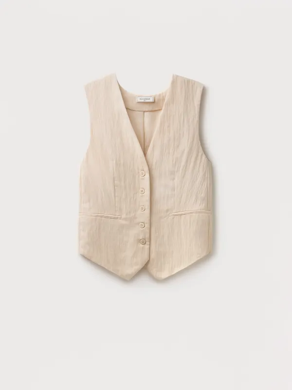 Әйелдер кеудешесі, өлшемі L, бауы бар, вискоза/полиэстер, сүт түстес, Giselle, image-10