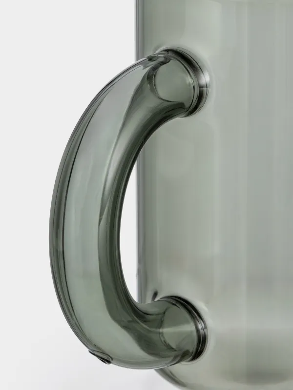 Кружка, 360 мл, стекло Б, серая, Clear grey, image-1