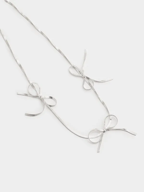 Шынжыр, 40 см, металл, күміс, садақтар, Jewelry, image-1