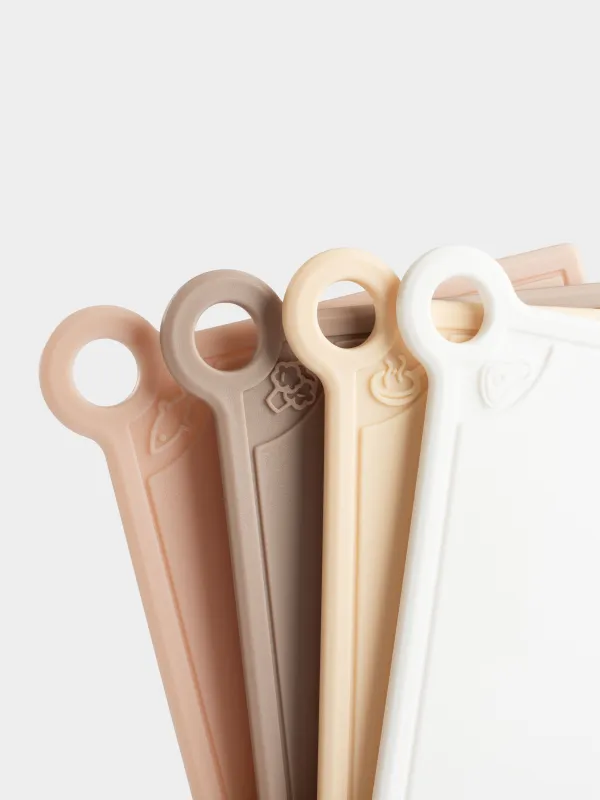 Кесетін тақта, 35х32 см, 4 дана, тұғырда, пластик, сарғылт аралас, image-3