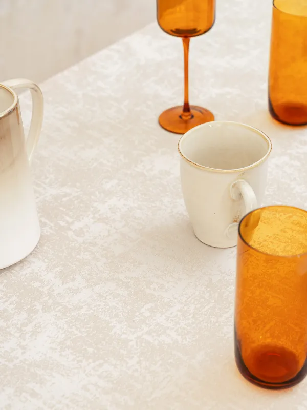 Скатерть, 160х160 см, полиэстер, бежевая, Jacquard, image-4