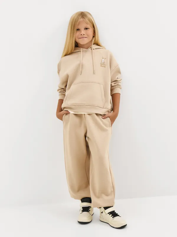 Балаларға арналған худи, өлшемі 116 см, қыздарға арналған, мақта/полиэстер, сарғылт-қоңыр, Құлақ, Abia, image-1