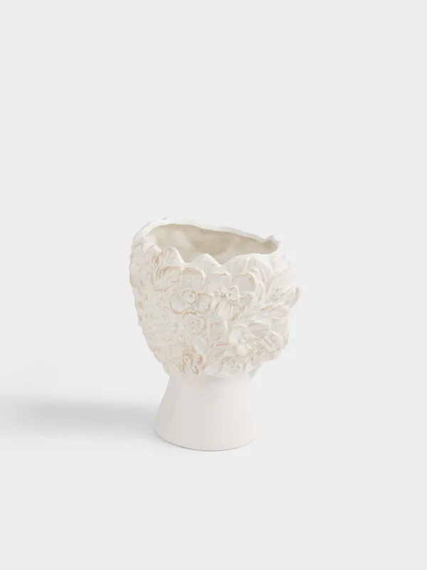 Ваза для цветов, 16 см, декоративная, Силуэт лица в цветах, Bloomer, image-3