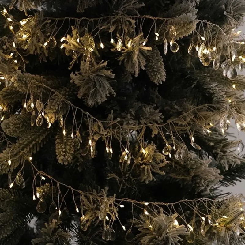 Сәндік гирлянд, 2 м, жарықтандырылған, акрил/пластик, ақ, 8 режим, Кристалдар, Crystal decor, image-3