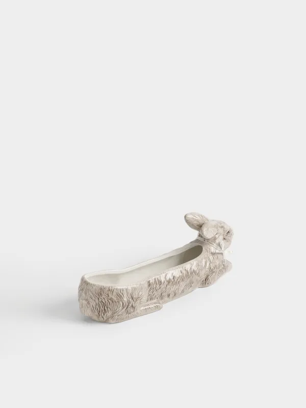 Кәмпит ыдысы, 34х11 см, керамика, қоңыр, Қоян, Easter lace, image-2