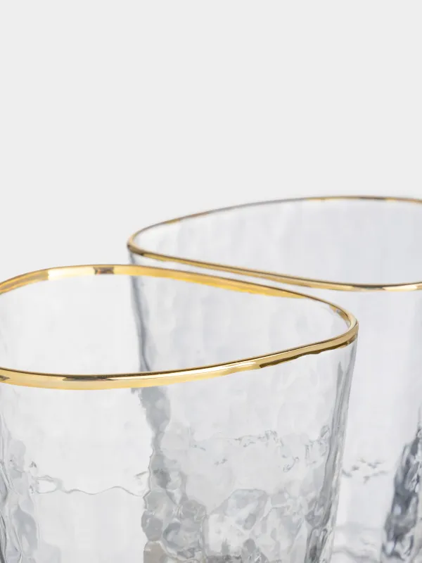 Стакан для виски, 380 мл, 2 шт, золотистый кант, Triangle Gold, image-4