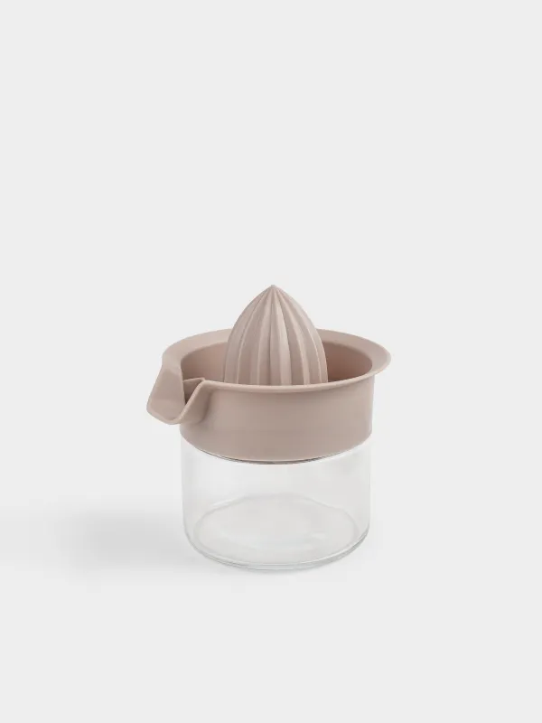 Соковыжималка для цитрусовых, 450 мл, с контейнером, пластик/стекло, серо-бежевая, Country, image-0