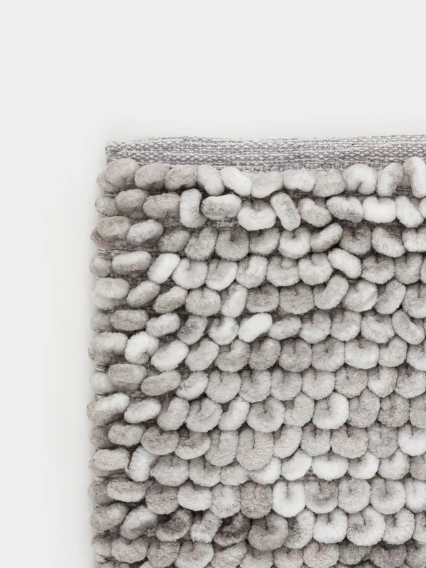 Кілем, 50х80 см, полиэстер / мақта, сұр, көпіршіктер, image-2