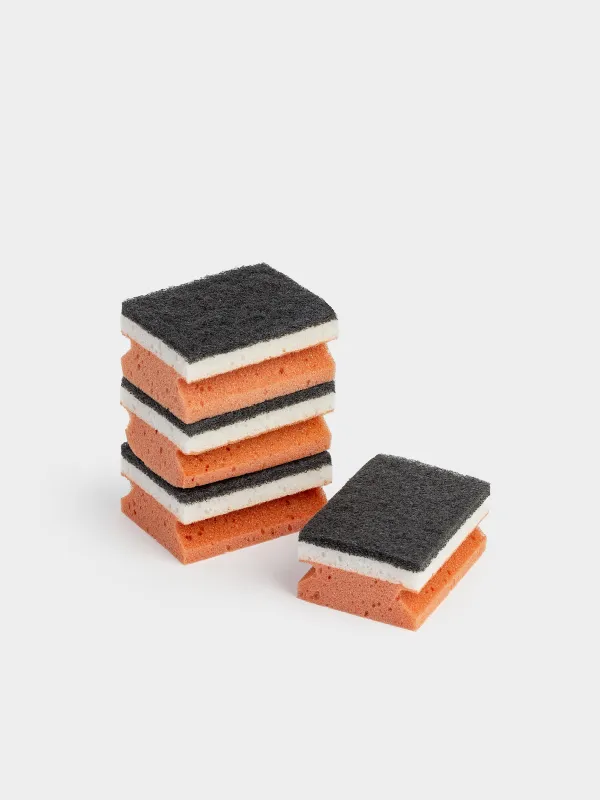Губка для мытья посуды, 4 шт, Clean, image-0