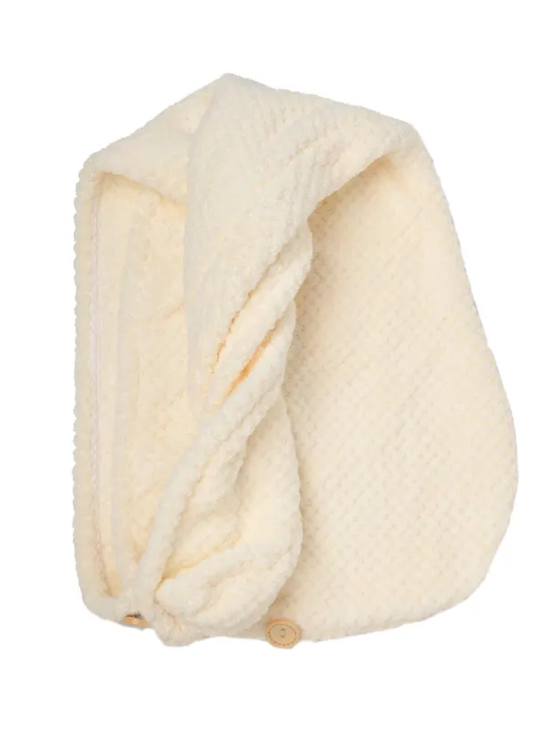 Шашқа арналған сәлде-орамал, 62х24 см, микроталшық, сүт түсті, Fiber spa, image-0