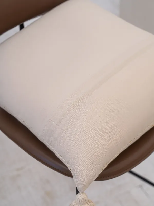 Сәндік жастық, 45х45 см, шашақтары бар, мақта/люрекс, сарғыш, Зигзаг, Strike, image-6