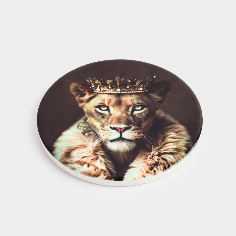 Саптыаяқ тұғыры, 11 см, дөңгелек, керамика/тығын, ақ, Арыстан, Brutal style, image-1