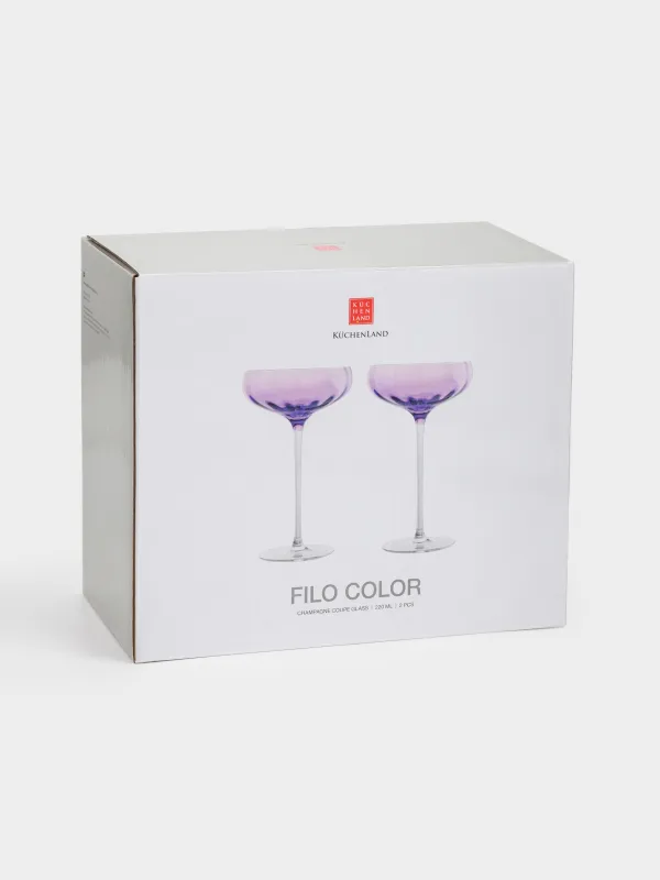Бокал-креманка для шампанского, 2 шт, Filo R color, image-5