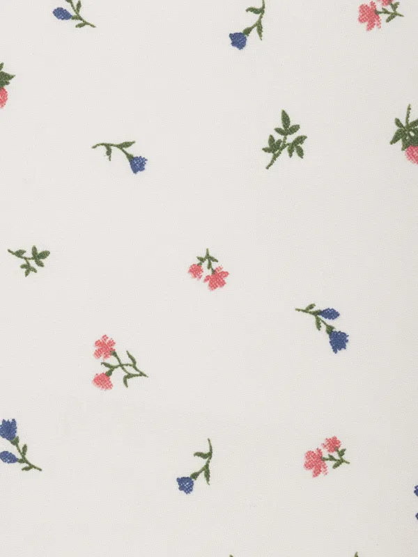 Полотенце кухонное, 40х60 см, с кружевом, хлопок, бежевое, Цветы, El flora, image-2