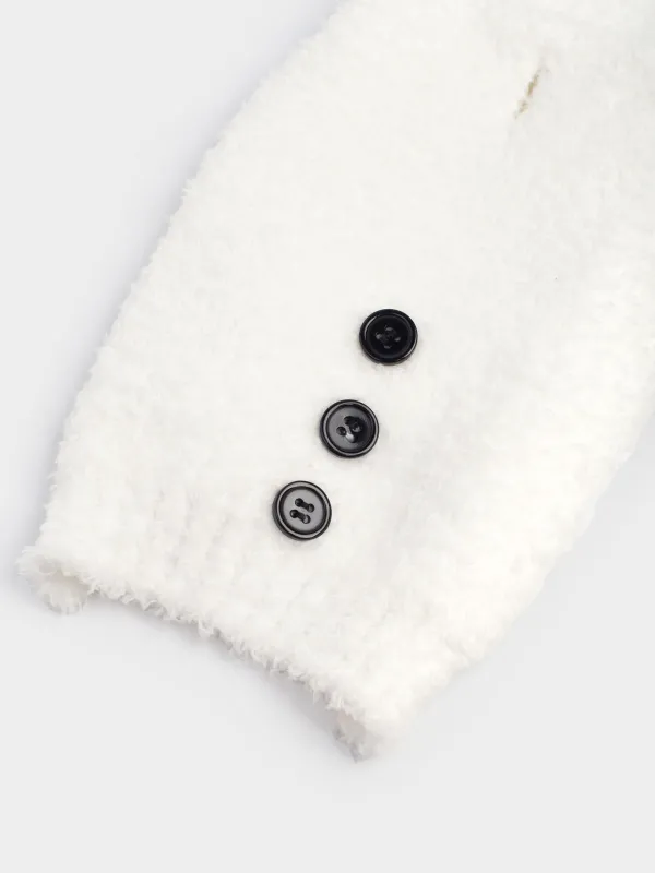 Жануарлар свитері, 32 см, өлшемі S, капюшоны бар, полиэстер, ақ, Аққала, Fashion pet, image-4