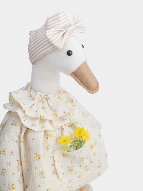 Изделие декоративное, 45 см, полиэстер, бело-золотистое, Гусыня в платье, Goose, image-2