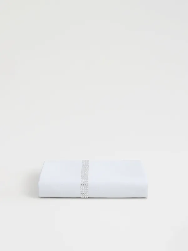 Дастархан, 160х160 см, страздары бар, полиэстер, ақ, Rhinestones, image-6