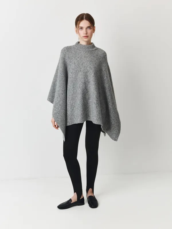 Пончо, 118х61 см, полиэстер/жүн, сұр, Poncho, image-1