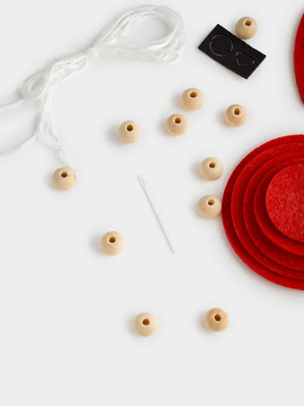 Шығармашылық жиынтығы, 13х15 см, қолөнер, киіз/ағаш, салпыншақ, Аю мен түлкі, Creativity, image-3